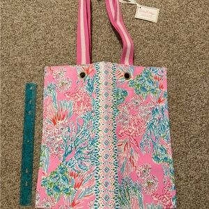 Lilly Pulitzer Pink and Blue Patterned Tote